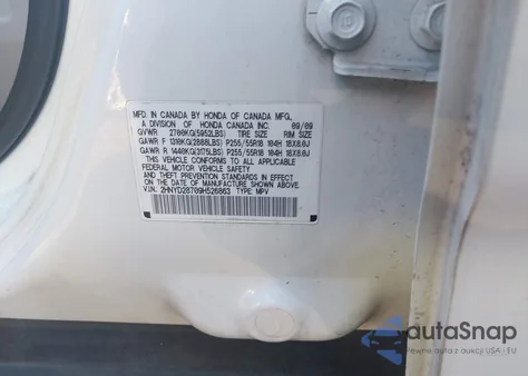 2009 Acura Mdx Sport Package from USA, damaged, VIN 2HNYD28709H526863